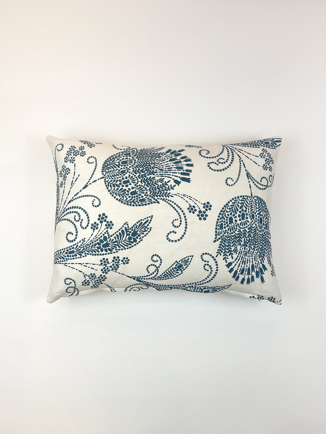 dear prudence throw pillow cadet blue on linen