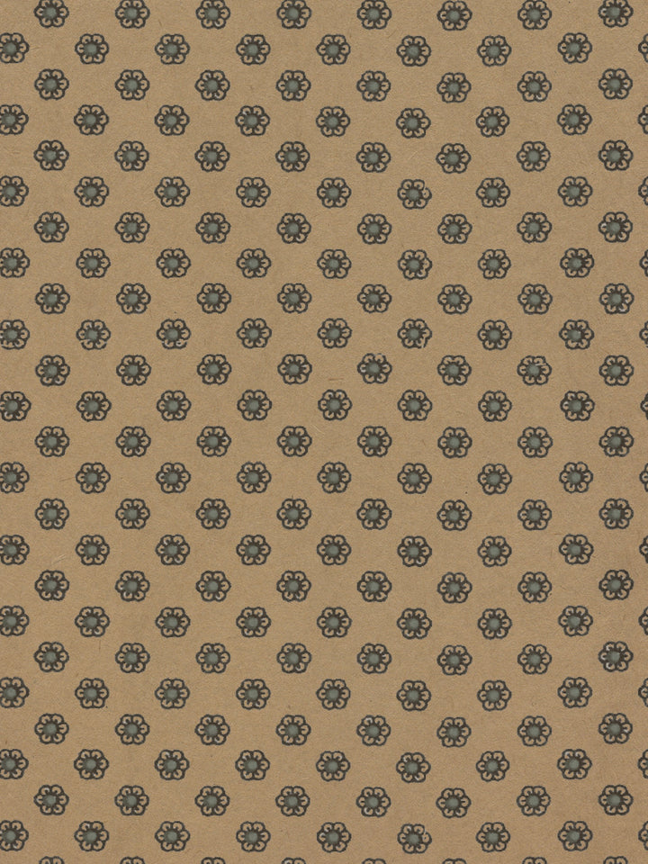 ditsy flower kraft wallpaper chris benz black blue