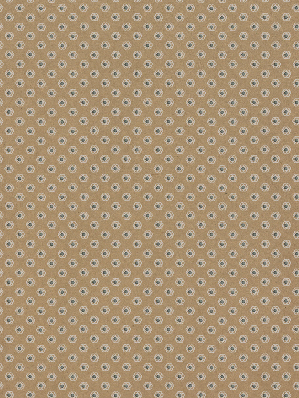 ditsy flower kraft wallpaper chris benz marina white