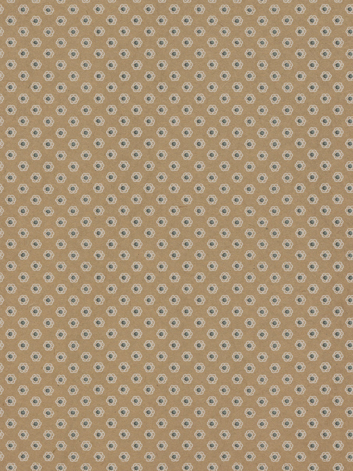 ditsy flower kraft wallpaper chris benz marina white