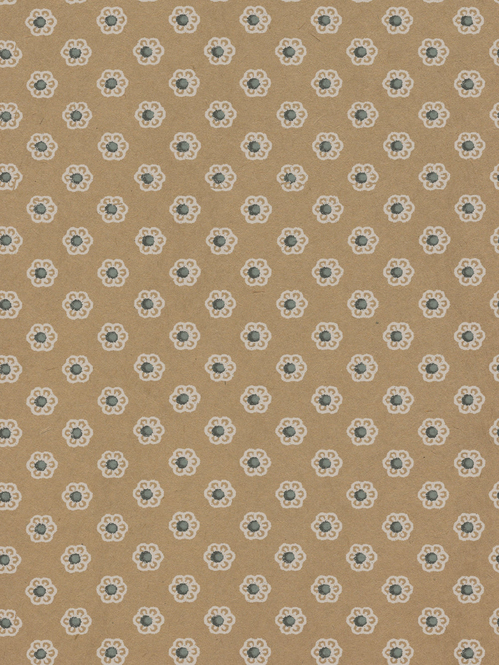 ditsy flower kraft wallpaper chris benz marina white