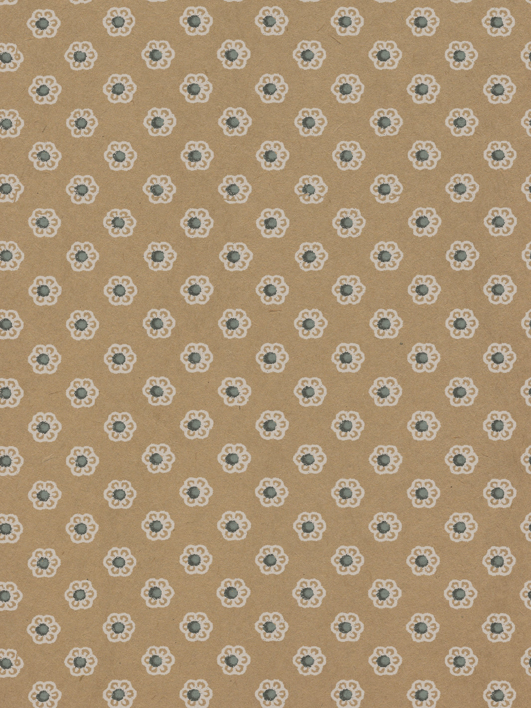 ditsy flower kraft wallpaper chris benz marina white