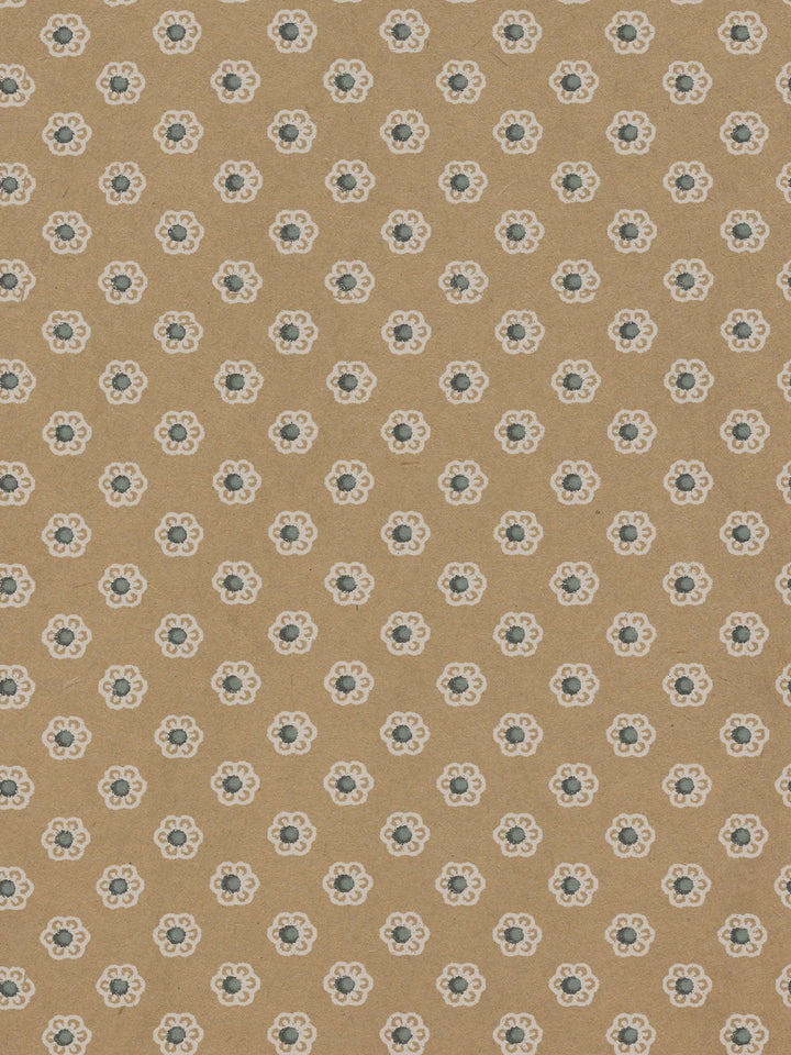 ditsy flower kraft wallpaper chris benz marina white