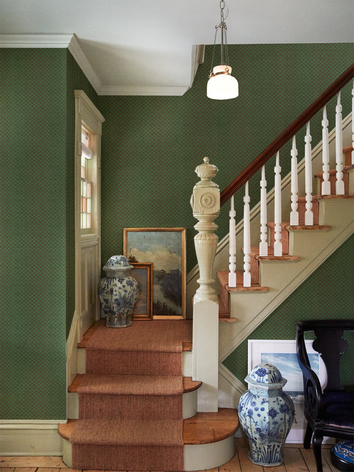 'Ditsy Flower' Wallpaper by Chris Benz - Olive