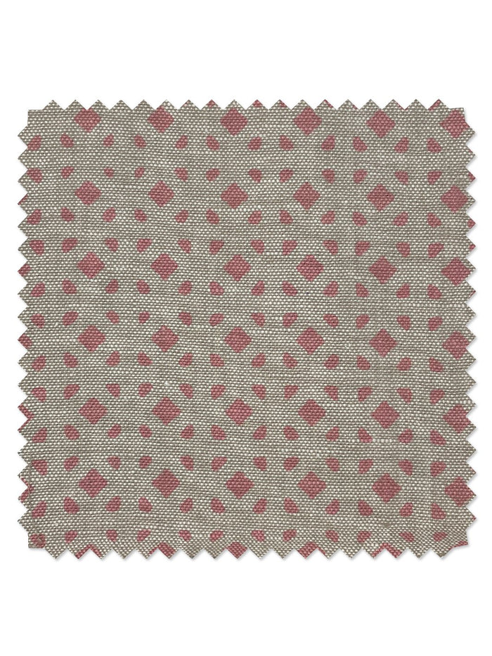 'Barbie™ Dreamhouse Breezeblocks' Flax Linen Fabric by Barbie™ - Bubblegum