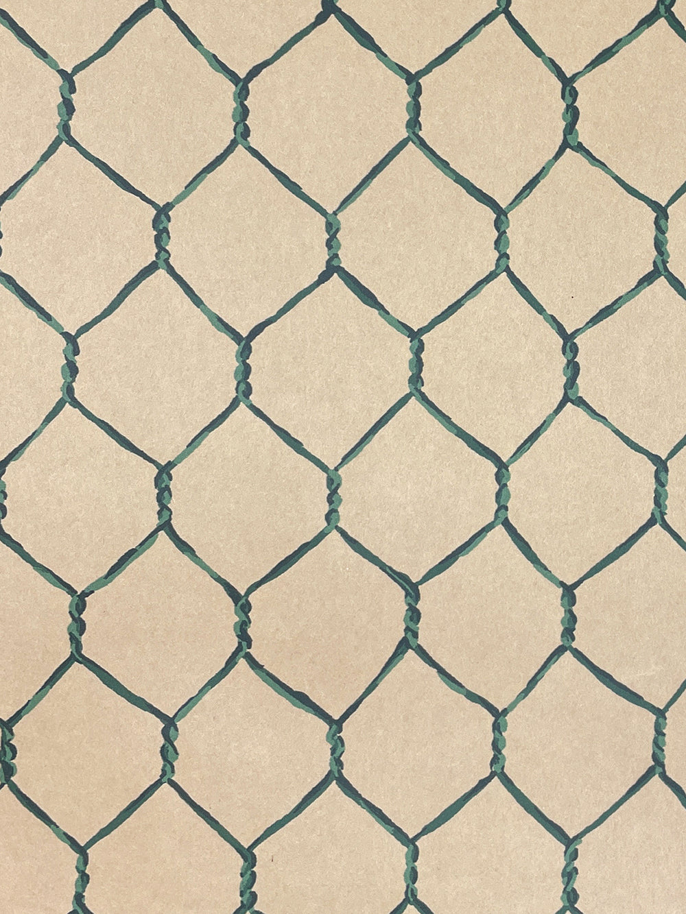 evelyns chicken wire kraft wallpaper by sarah jessica parker emerald