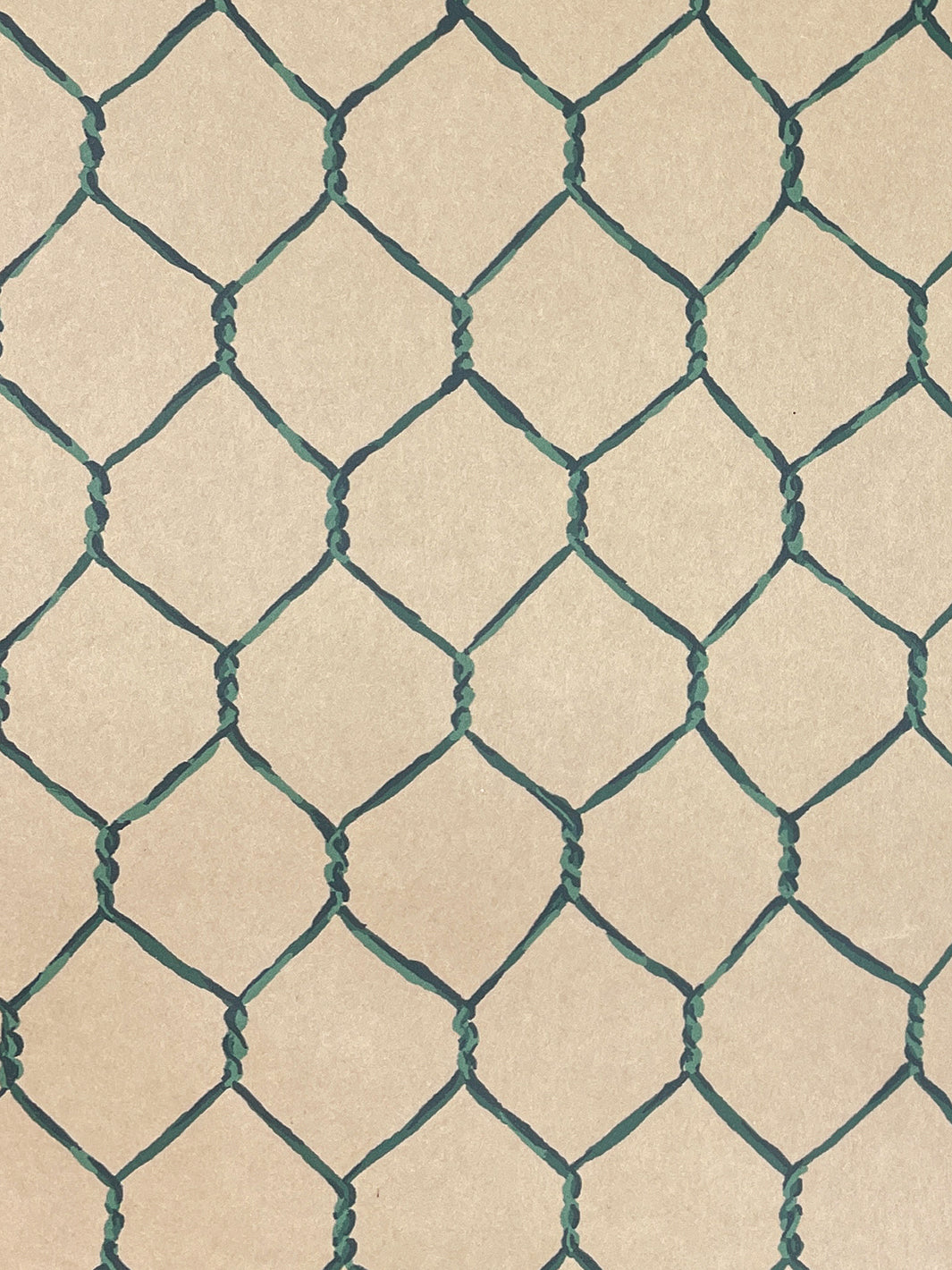 evelyns chicken wire kraft wallpaper by sarah jessica parker emerald
