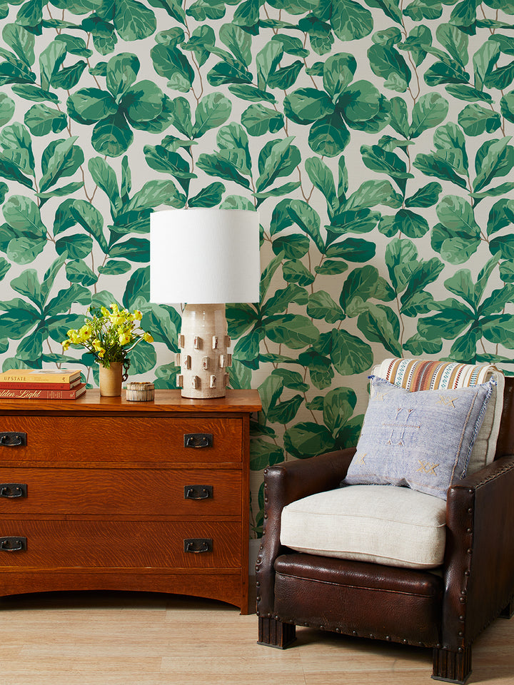 fiddle fig grasscloth wallpaper by nathan turner natural