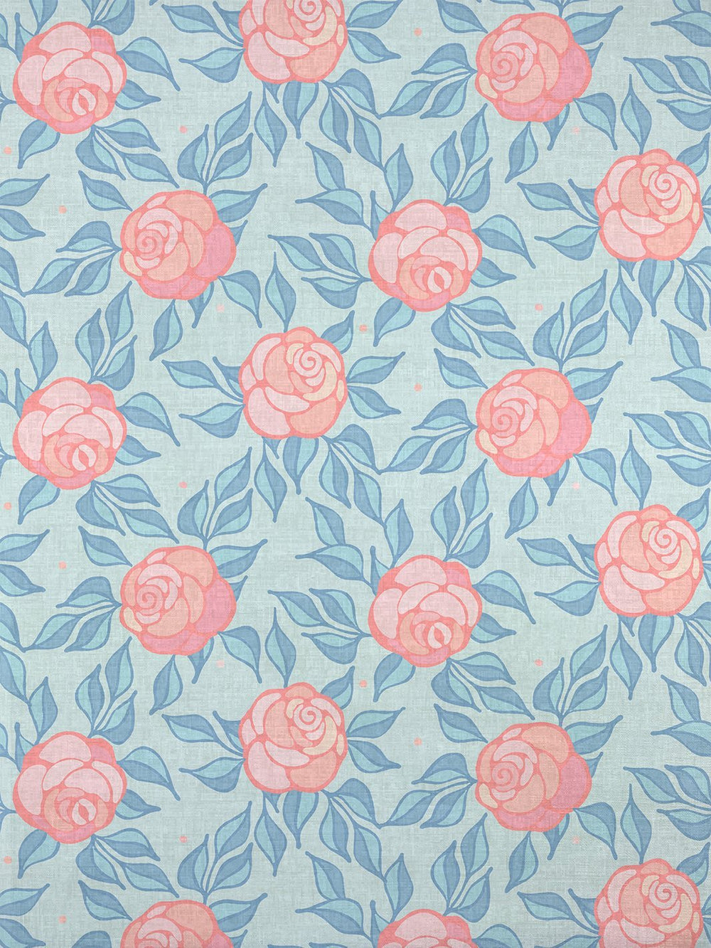 fabric by the yard groovy floral baby blue