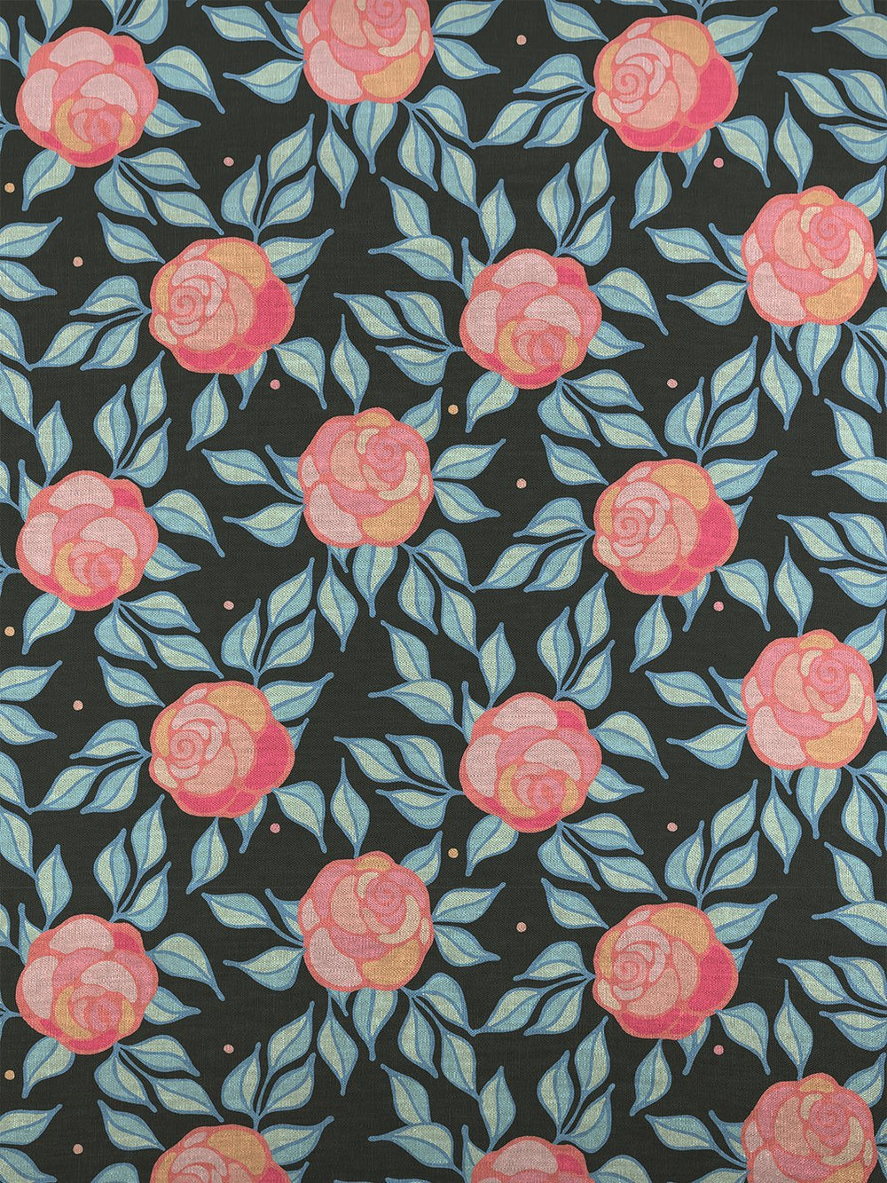 fabric by the yard groovy floral charcoal