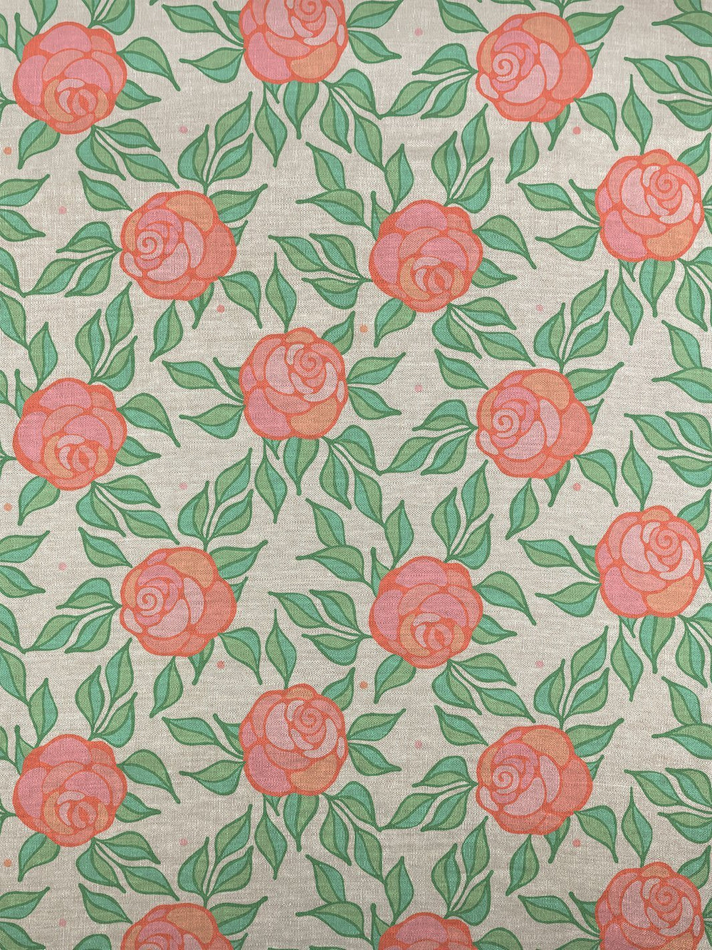 fabric by the yard groovy floral watermelon