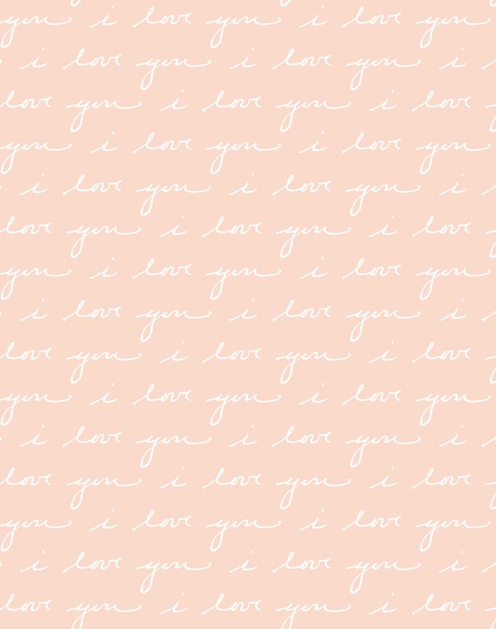 'I Love You' Wallpaper by Sugar Paper - Pink