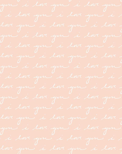 'I Love You' Wallpaper by Sugar Paper - Pink