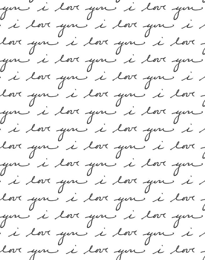 'I Love You' Wallpaper by Sugar Paper - White