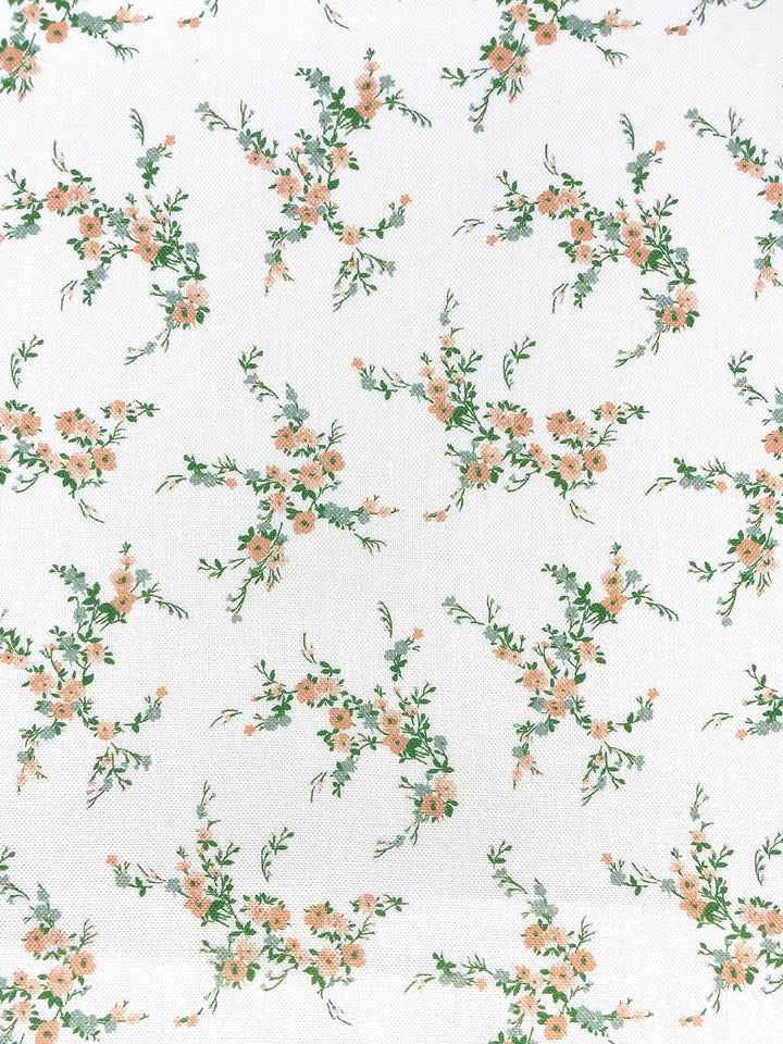 fabric by the yard jolene peach on linen