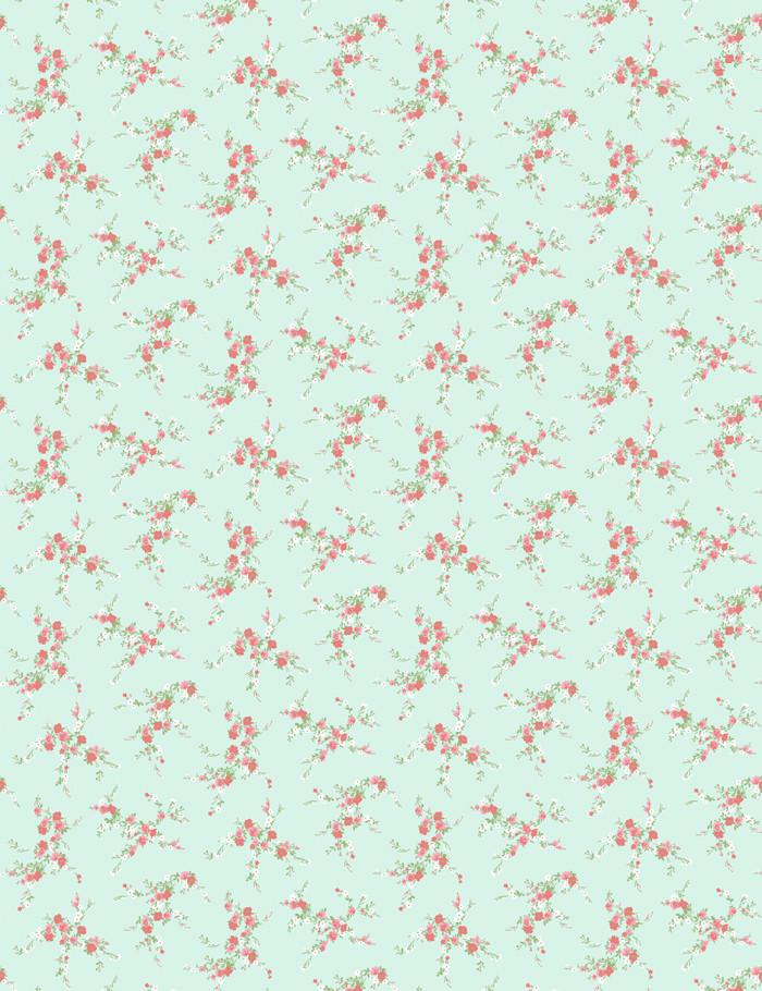 Mint and pink wallpaper on sale