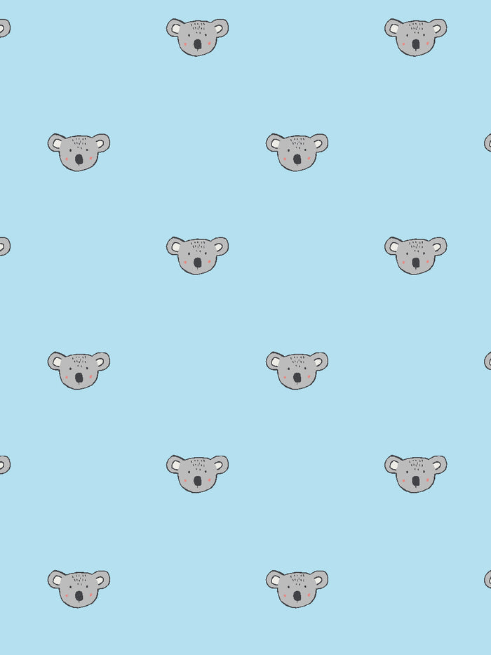 'Koala' Wallpaper by Tea Collection - Baby Blue