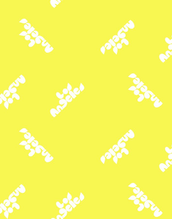 'Los Angeles' Wallpaper by Clare V. - Yellow