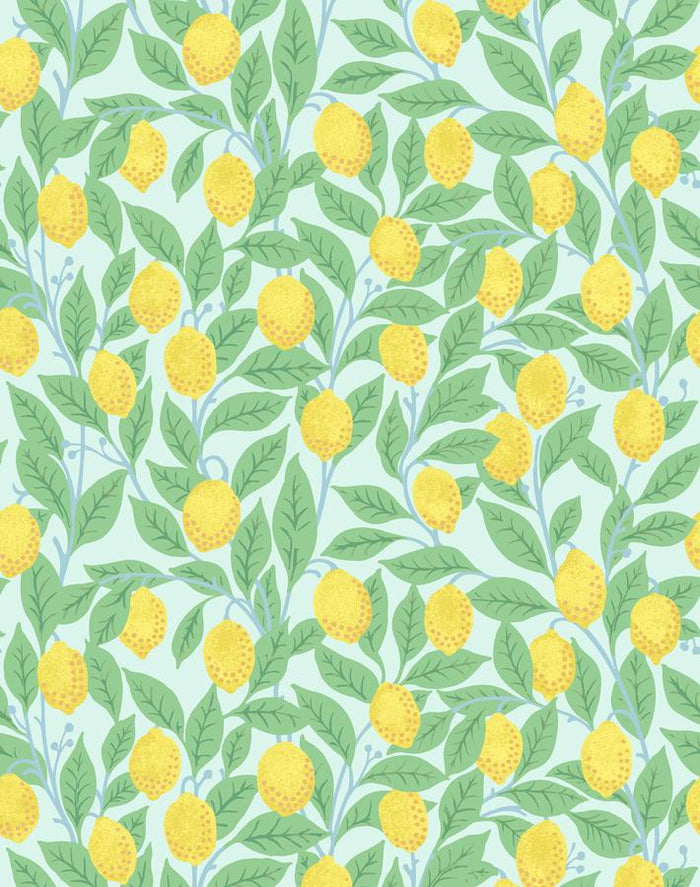 'Lemons' Wallpaper by Nathan Turner - Robins Egg