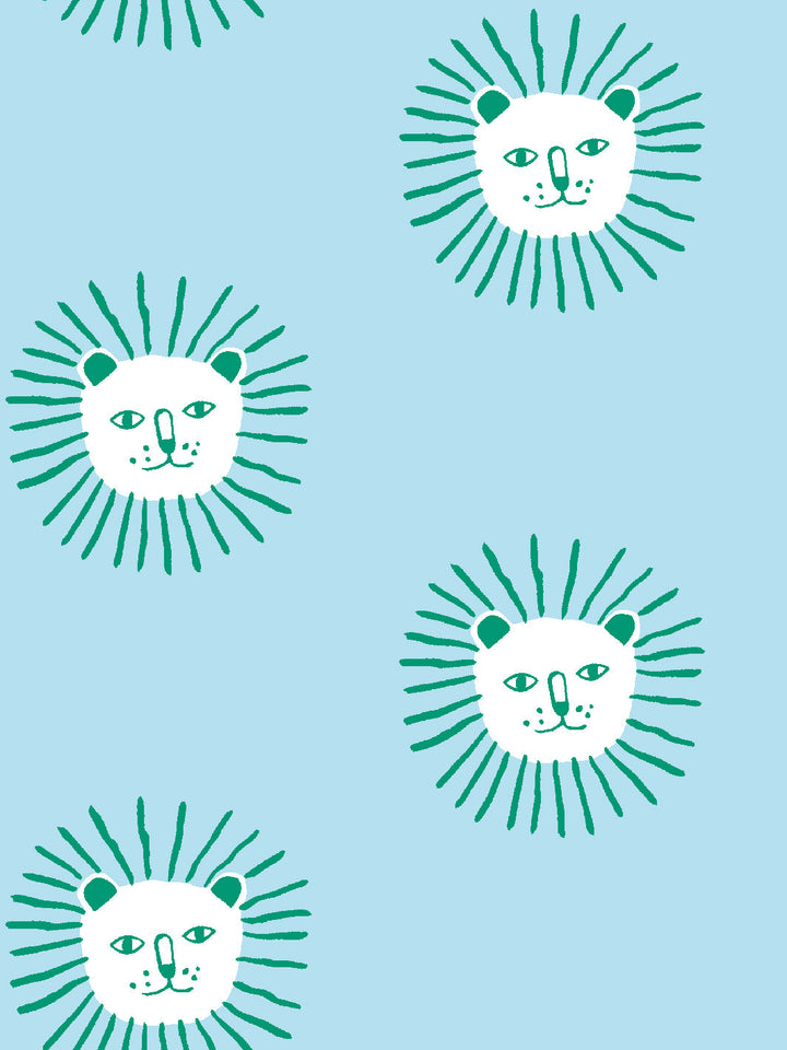 lions-head-wallpaper-by-tea-collection-baby-blue