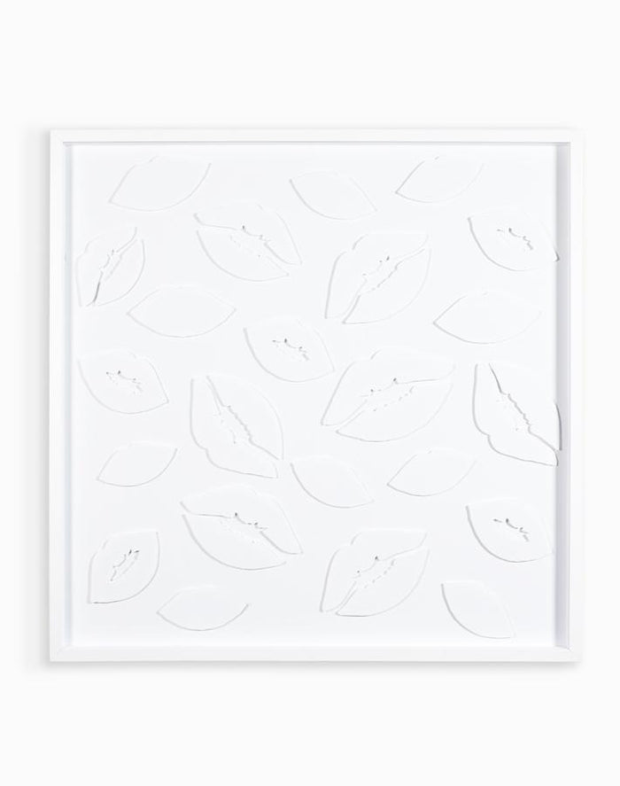 'Lip Lock White Out' Framed Art by Nathan Turner