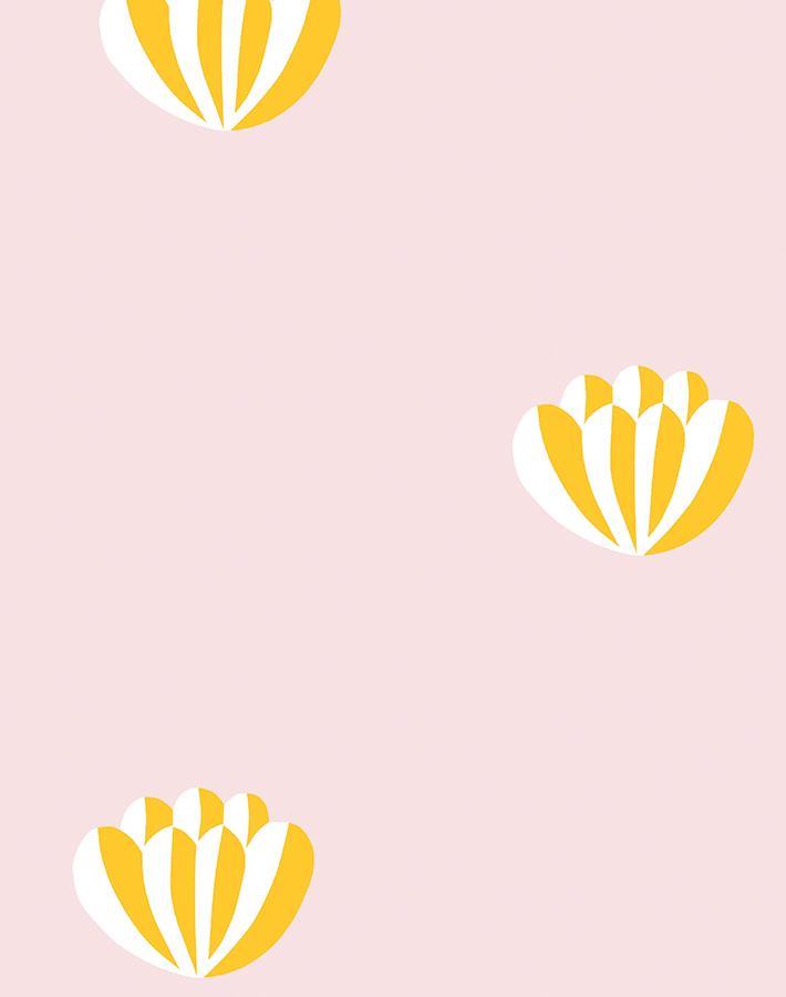 'Lotus' Wallpaper by Clare V. - Marigold