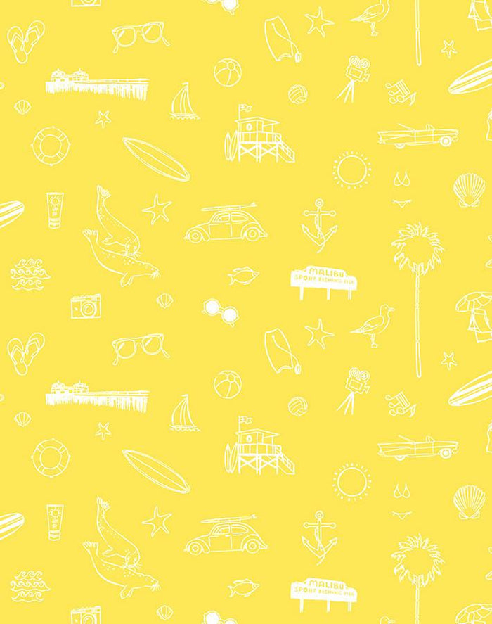 'Malibu' Wallpaper by Nathan Turner - Daffodil
