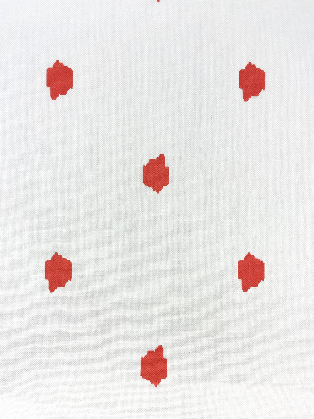 fabric by the yard medina dot persimmon on linen