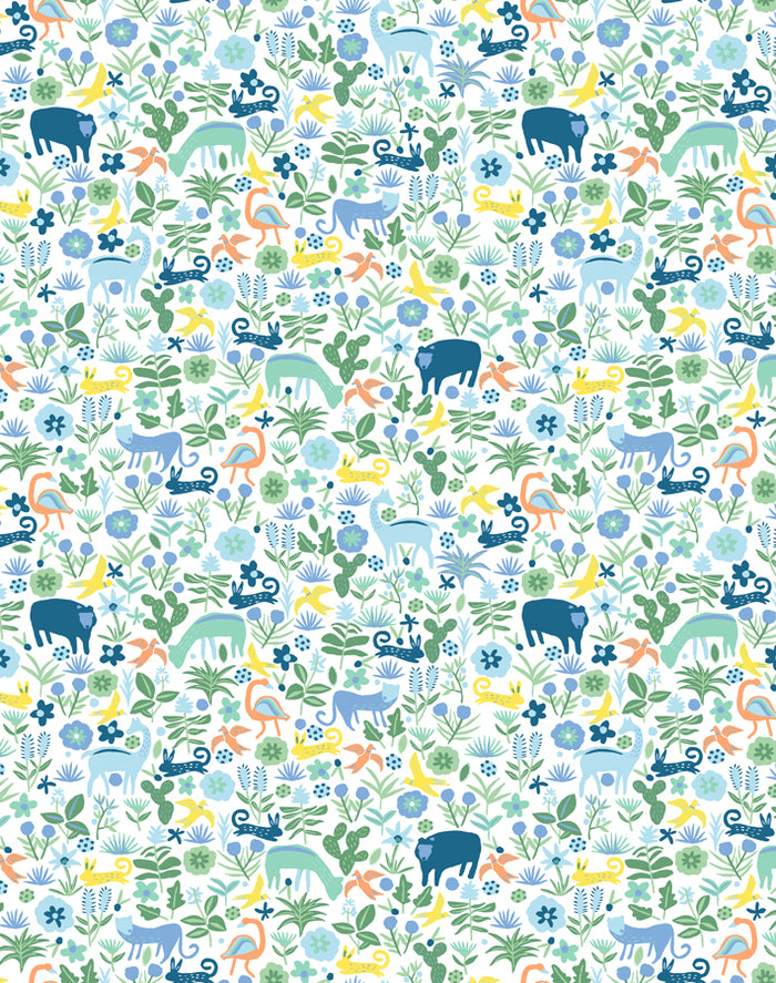 'Menagerie' Wallpaper by Tea Collection - Spring Green