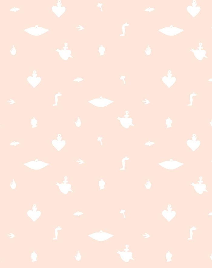 'Large Milagros' Wallpaper by Clare V. - Blush