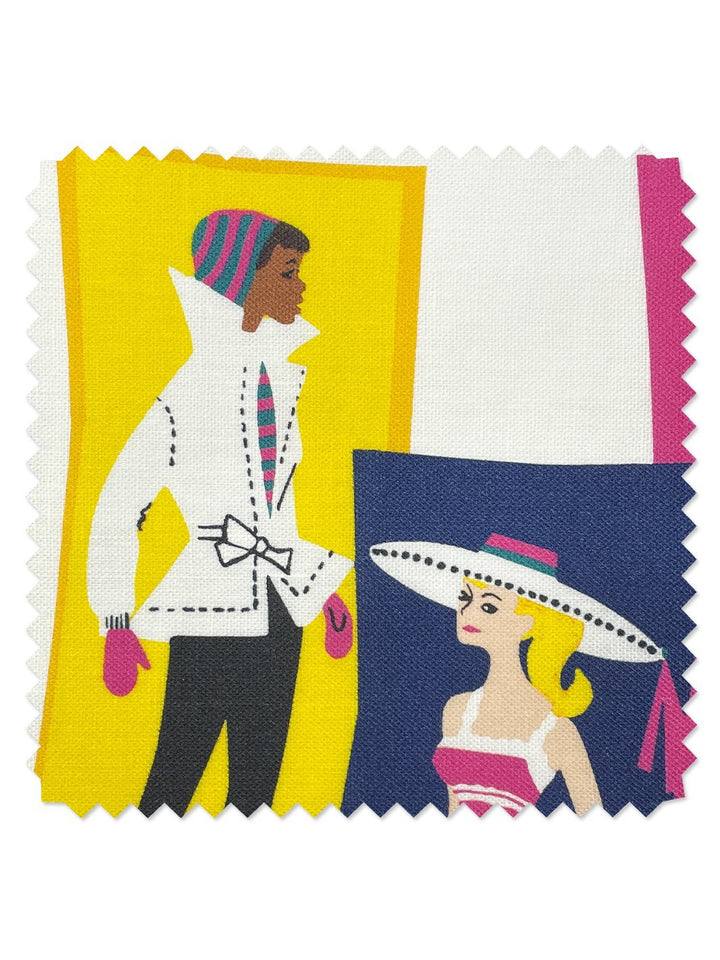 fabric by the yard mod shapes emerald berry