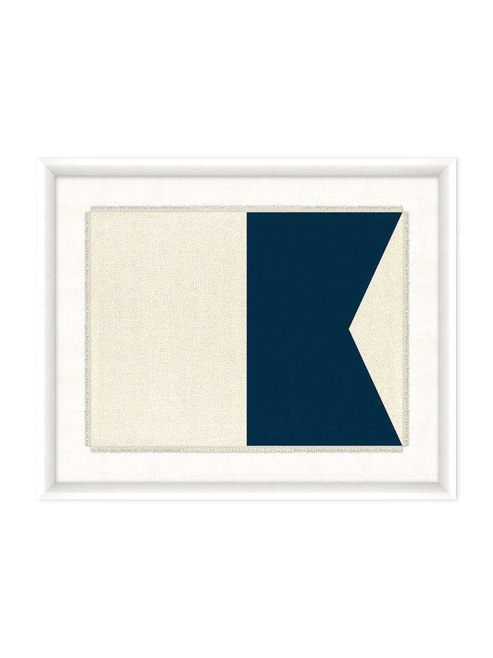 'Nautical Flag Textile 1' on Canvas by Nathan Turner Framed Art
