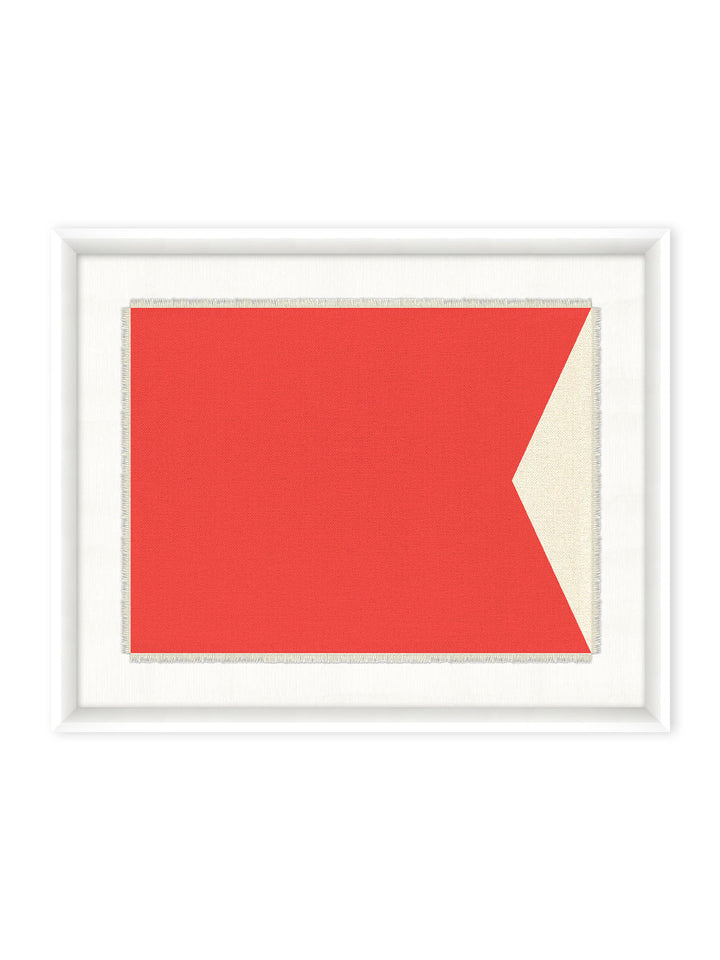 'Nautical Flag Textile 2' on Canvas by Nathan Turner Framed Art