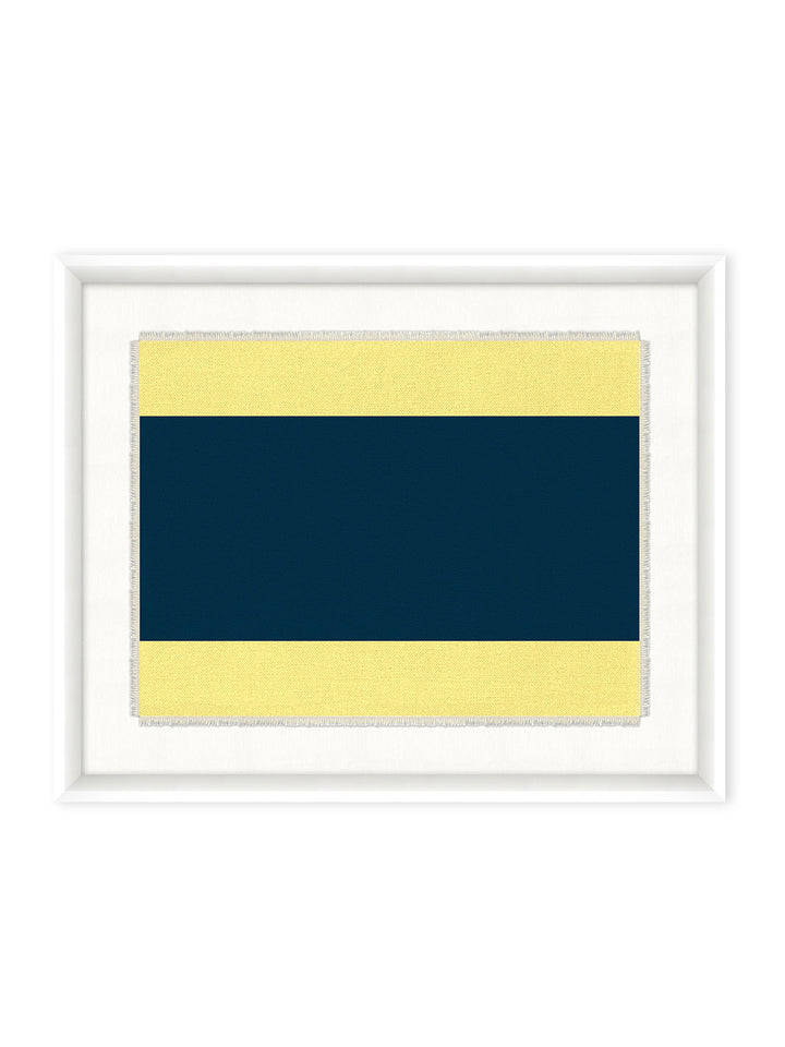 'Nautical Flag Textile 4' on Canvas by Nathan Turner Framed Art