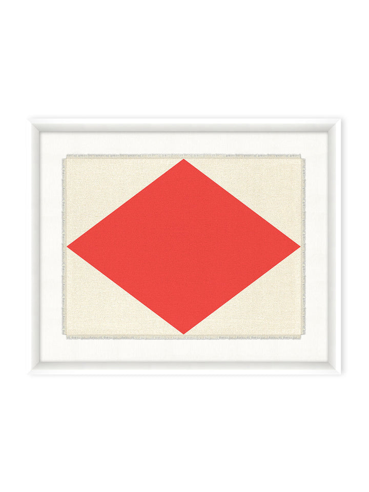 'Nautical Flag Textile 6 on Canvas by Nathan Turner Framed Art