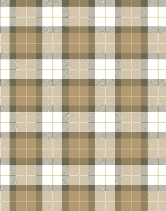 Papier peint « Oban Plaid » de Wallshoppe - Cuir