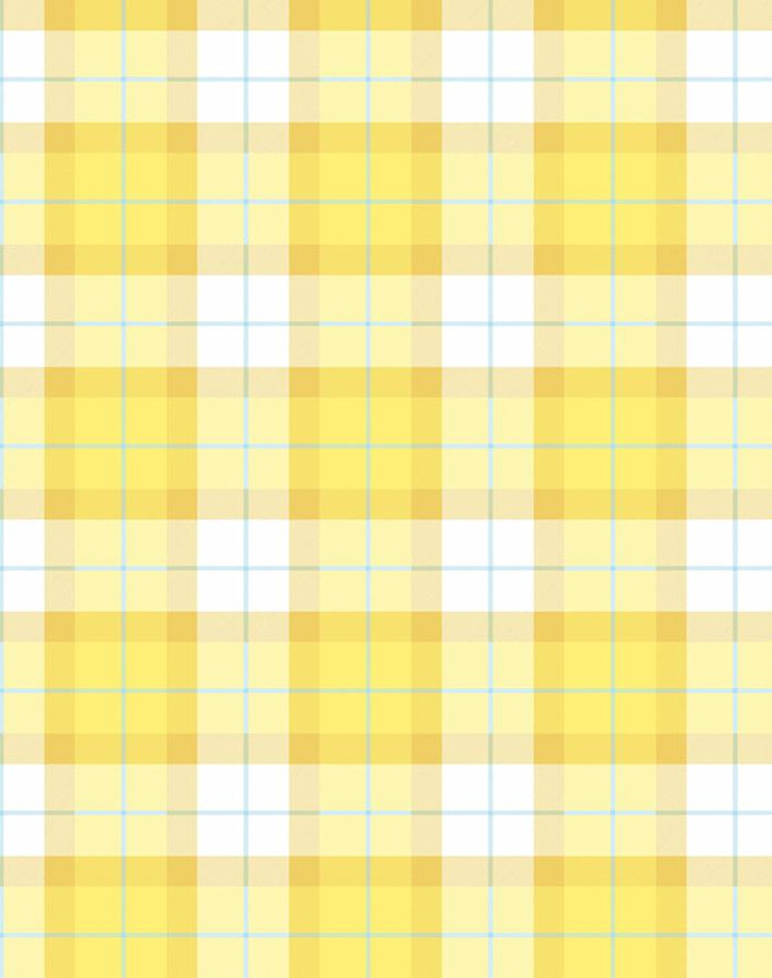'Oban Plaid' Wallpaper by Wallshoppe - Yellow
