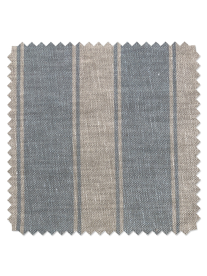 fabric by the yard ojai stripe baby blue on flax linen