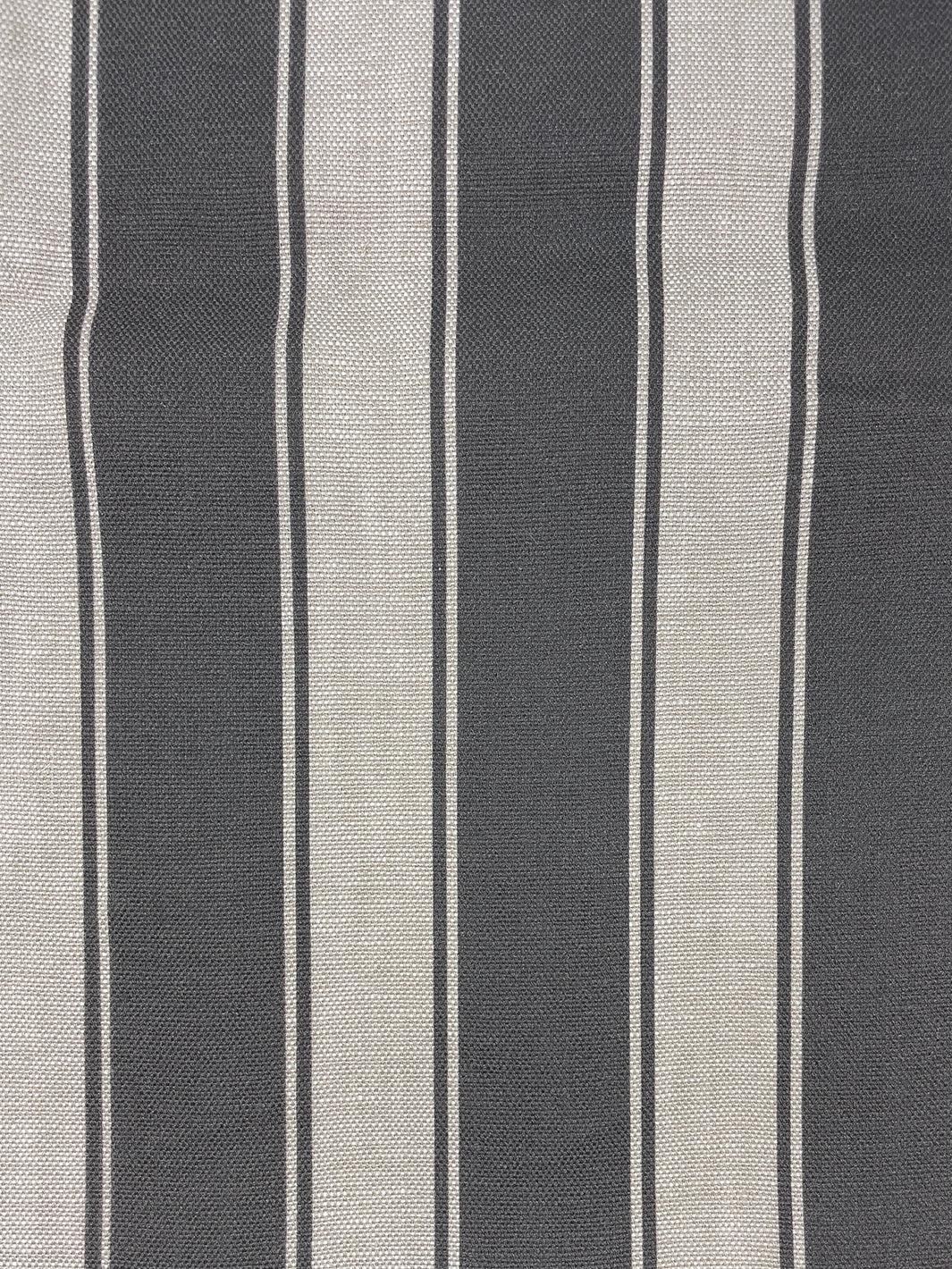 fabric by the yard ojai stripe black on flax linen