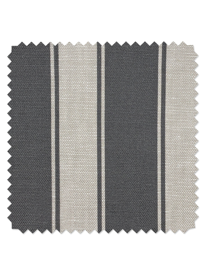 fabric by the yard ojai stripe black on flax linen