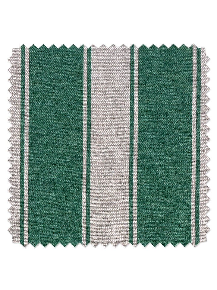 fabric by the yard ojai stripe green on flax linen