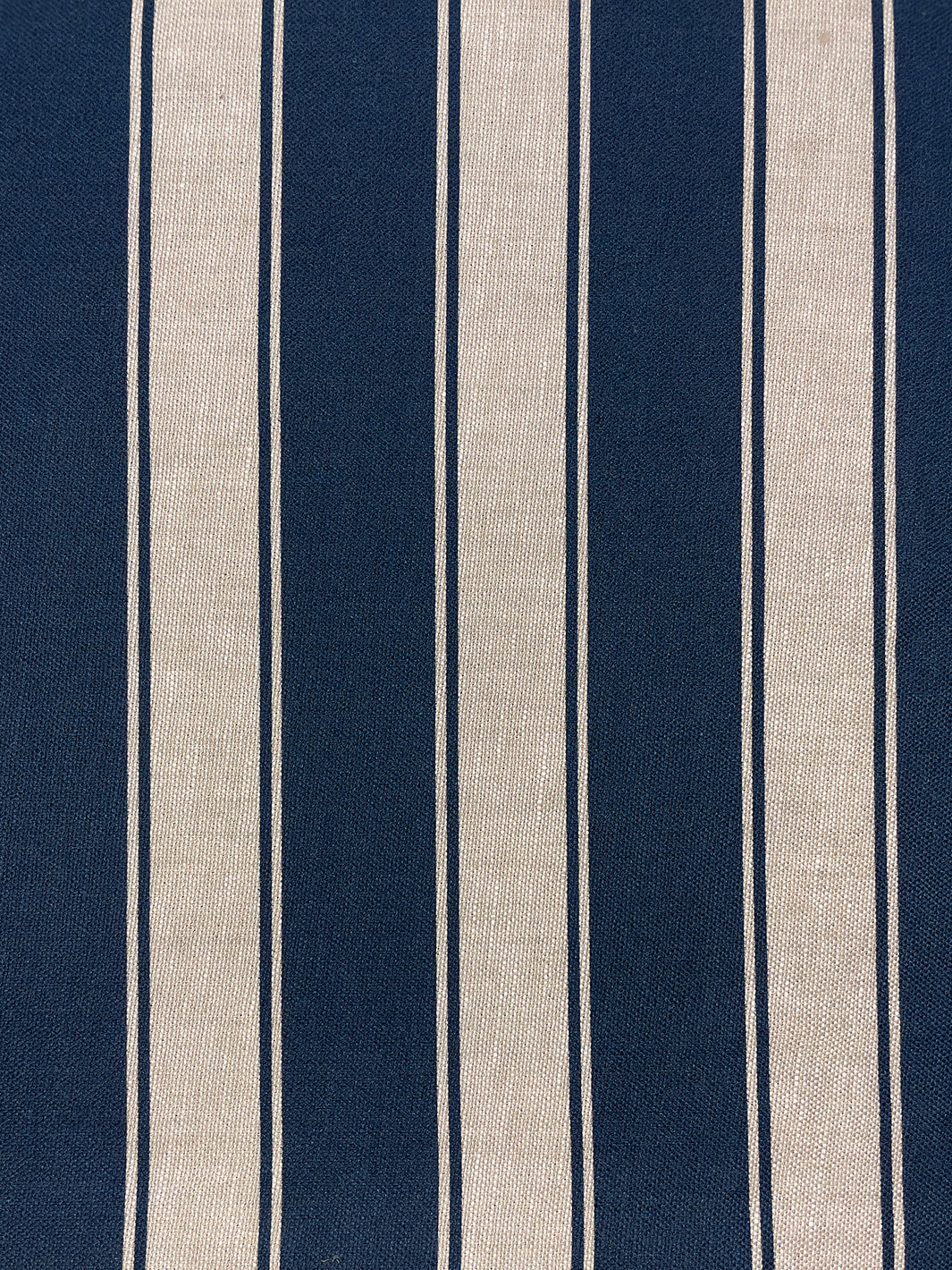 fabric by the yard ojai stripe navy on flax linen