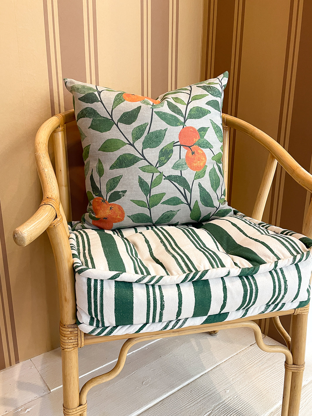 orange crush throw pillow by nathan turner natural on flax linen