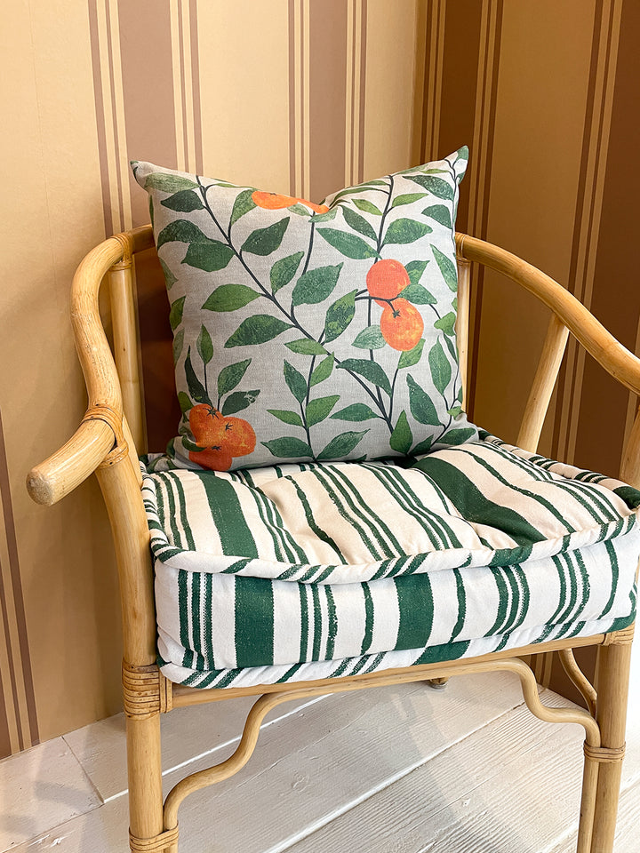 orange crush throw pillow by nathan turner natural on flax linen