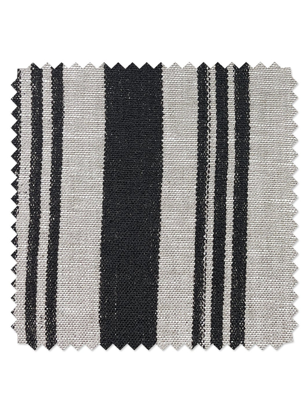 fabric by the yard painted stripes black on raw canvas