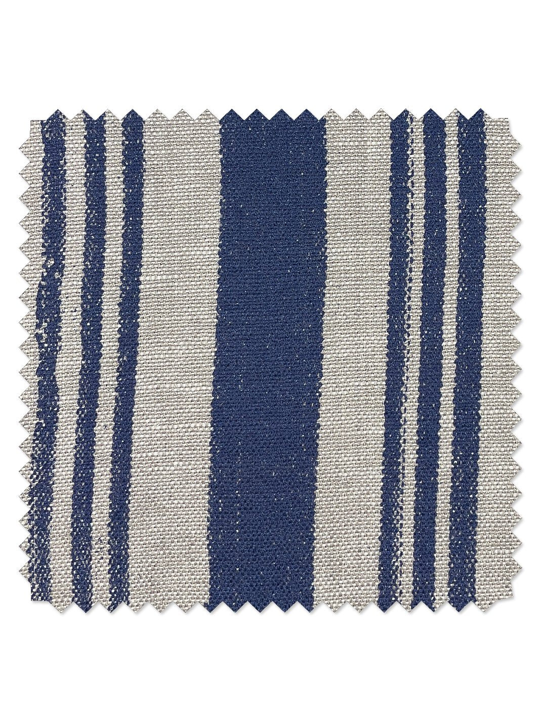 fabric by the yard painted stripes navy on raw canvas