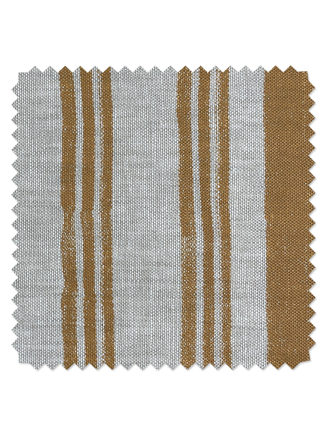 fabric by the yard painted stripes terracotta on flax linen