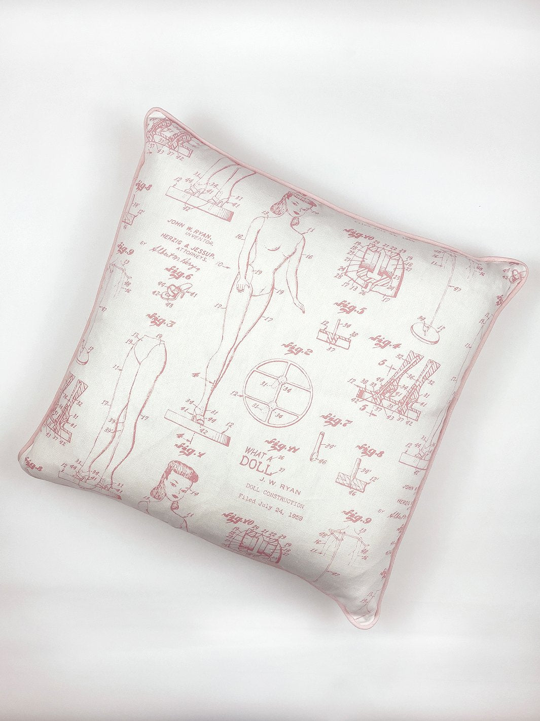 BarbieShoppe Barbie™ Blueprint' Throw Pillow Ballet Slipper