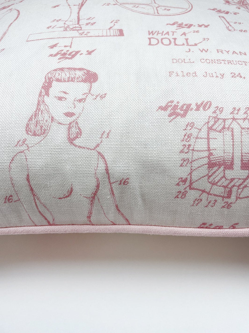 barbie blueprint throw pillow ballet slipper