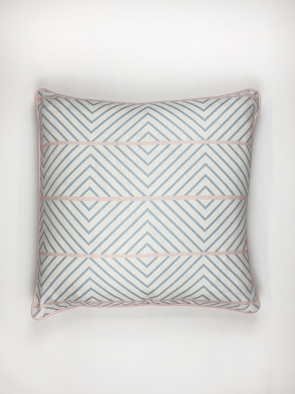 barbie dreamhouse diamond throw pillow baby blue and pink